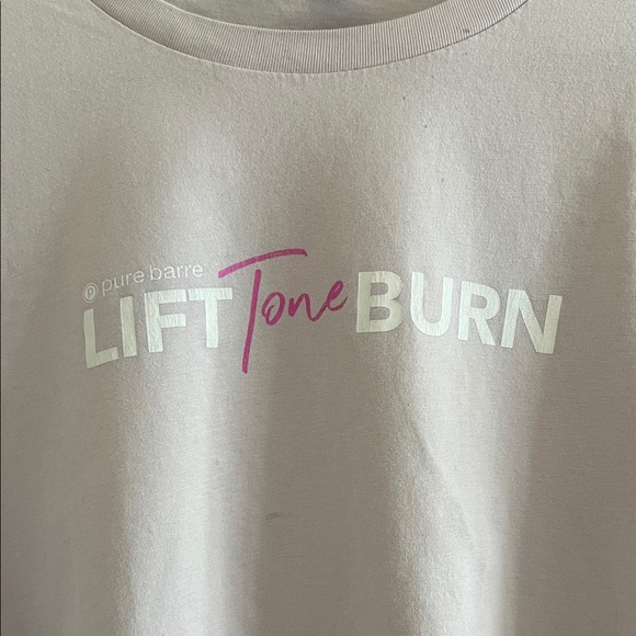 Pure Barre "Lift Tone Burn" Lavender Cropped Drop Extra Large - Picture 2 of 4